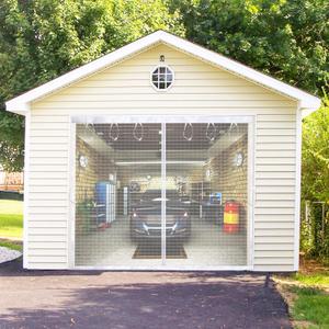 Magnetic Garage Door Screen Kit 12x8 FT White - Retractable Mesh Net Screen Door with Fiberglass Mesh for 1 Car Garage 12x8ft, Blocks Bugs & Provides Privacy - Perfect for Workshop Gym Patio