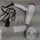 Conair Double Ceramic Hair Dryer, 1875W Blow Dryer with Diffuser and Concentrator, Ionic Conditioning, 3 Heat & 2 Speed Settings, White