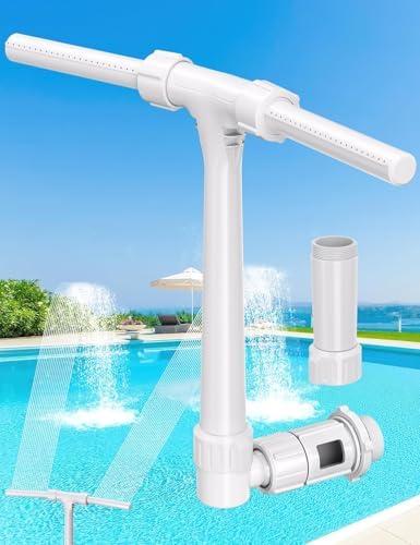 2025 Height Upgrade Pool Fountain for Above Ground/Inground Pools with Dual High-Pressure Spray, 360° Adjustable Cooling Jet & Relaxation - Waterfall Sprinkler Cooler
