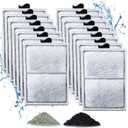 15 Pack PF-L Filter Cartridges Compatible with Top Fin Silenstream PF20, PF30, PF40 and PF75 Power Filters, Remplacement Aquarium Carbon Cartridge with Zeolite