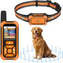 3-in-1 Wireless Dog Fence System: Ultra-Precise 1Ft, Electric Shock Fence Featuring Indoor Barrier & Remote Training, IPX7 Waterproof Collar, 3 Correction Modes, 15+ lbs Dogs