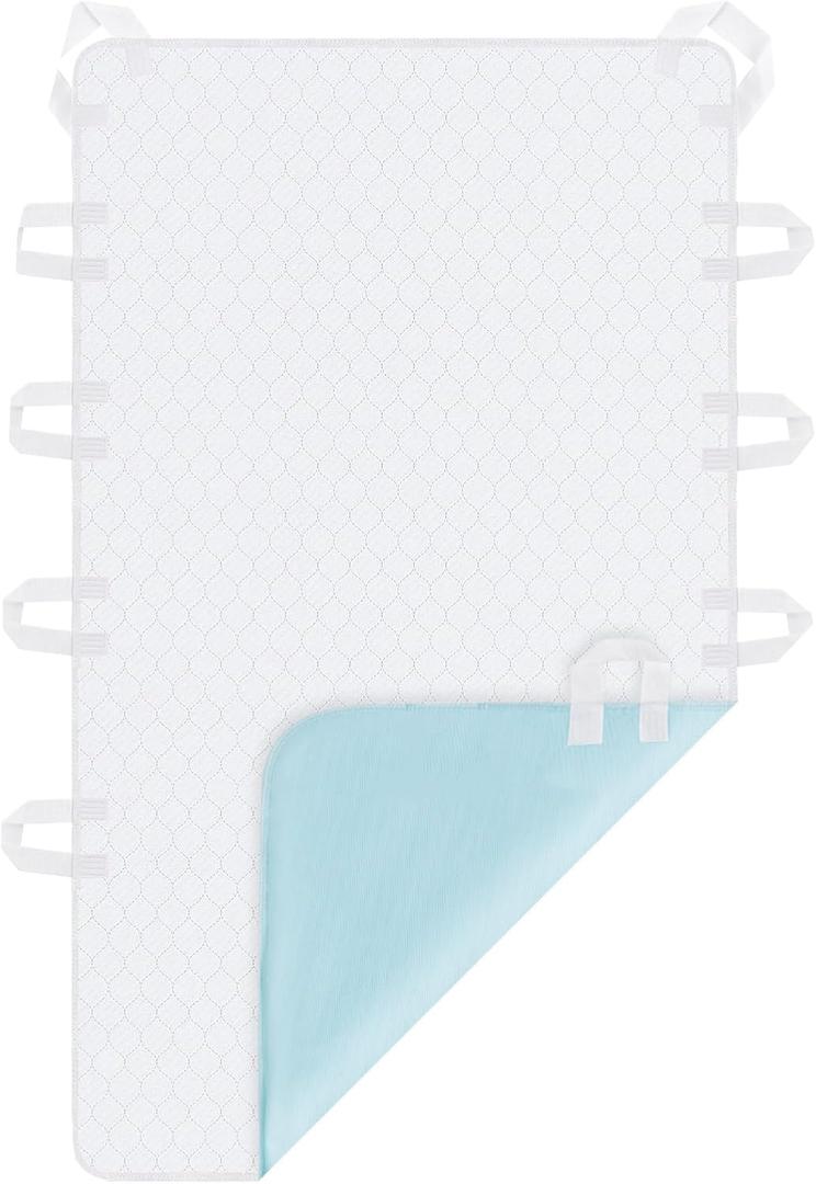Washable Bed Pad for Incontinence: Waterproof Bed Pads, Reusable Bed Underpads with 10 Handles for Elderly, Positioning Bed Pad for Incontinence Adult,Bedridden,Patient,Hospitals,Hone,34x72 Inch (34x72-1pcs-white)