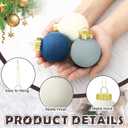 HyDren 16 Pcs Neutral Textured Christmas Ball Ornaments 2.4 Inch Vintage Christmas Tree Hanging Decor Plastic Matte Rustic Boho Ornaments with Loop for Xmas Holiday Farmhouse Decoration(Cold Colors)