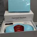 Red Light Therapy Neck Traction Pillow, Neck Stretcher for Neck Pain Relief, Cervical Traction Device for Tension Headache and Neck Hump Corrector Light Blue