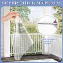 47 x 63 Inch EVA Window Insulation Kit - Heavy Duty Adjustable Film with 2 Hook & Loop Straps & 10 Thumbtacks, Reusable Thermal Insulation for Winter, Breathable Weatherproof Home Protection (S)