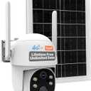 MOES 4G LTE Cellular Solar Security Camera, Lifetime Free Unlimited Data 2K Wireless Outdoor Surveillance, Color Night Vision, AI PIR Motion Sensor Detection, Built-in VSIM Card, 32GB Storage