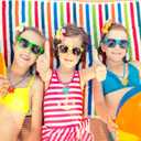 Ecally Hawaiian Luau Party Favors Hibiscus Flower Necklace for Women Tropical Luau Beach Party Decoration Hawaii Summer Bingo Gift Supplies Hawaiian(Multicolor)