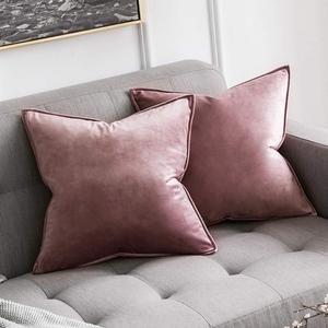 MIULEE Jam Velvet Throw Pillow Covers 20x20 Soft Decorative Solid Square Cushion Cases Pack of 2 Modern Luxury Home Decor for Couch, Sofa, Bedroom
