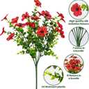 Lnoicy 20 Bundles Artificial Fake Flowers Faux Eucalyptus Flowers for Outdoor Outside,Fake Plants UV Resistant for Porch/Garden/Home Decoration5 Color