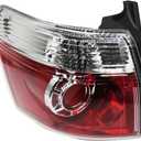 Left Tail Light Assembly W/Bulbs Compatible with 2007-2012 Acadia Driver Side Rear Tail Lamp Brake Light GM2800216 20912757