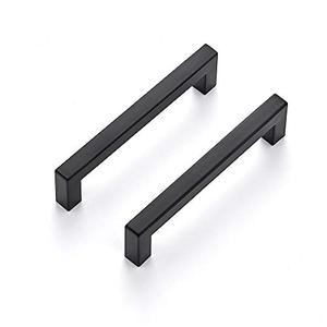 Ravinte 25 Pack 5 Inch Kitchen Square Cabinet Handles Matte Black Pulls Drawer Hardware for Cabinets Cupboard