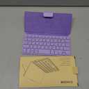 CACOE Wireless Keyboard with Stand, Mini Keyboard for Cell Phone, Ultra-Slim Portable, Foldable, Dual-Channel QWERTY with Stand Holder for Smartphone and More iOS Android Windows, Purple