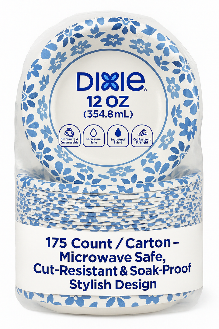 Dixie 827247 Longwood Gardens Heavyweight Bowls 12oz Floral 175/Carton