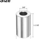 uxcell 25pcs Stainless Steel Spacer 3/8" Bore x 3/4" OD x 1-1/16" Length Screw Bushing Plain Finish Round Metal Spacer for M10 Screws Bolts and Rods