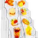 Acrylic Sticker Display Stand, Sticker Holder Display for Vendor Events, Brochure Holder with Customizable Space for Big cards, Designed for Small Business Supplier Events and Trade Shows-Small