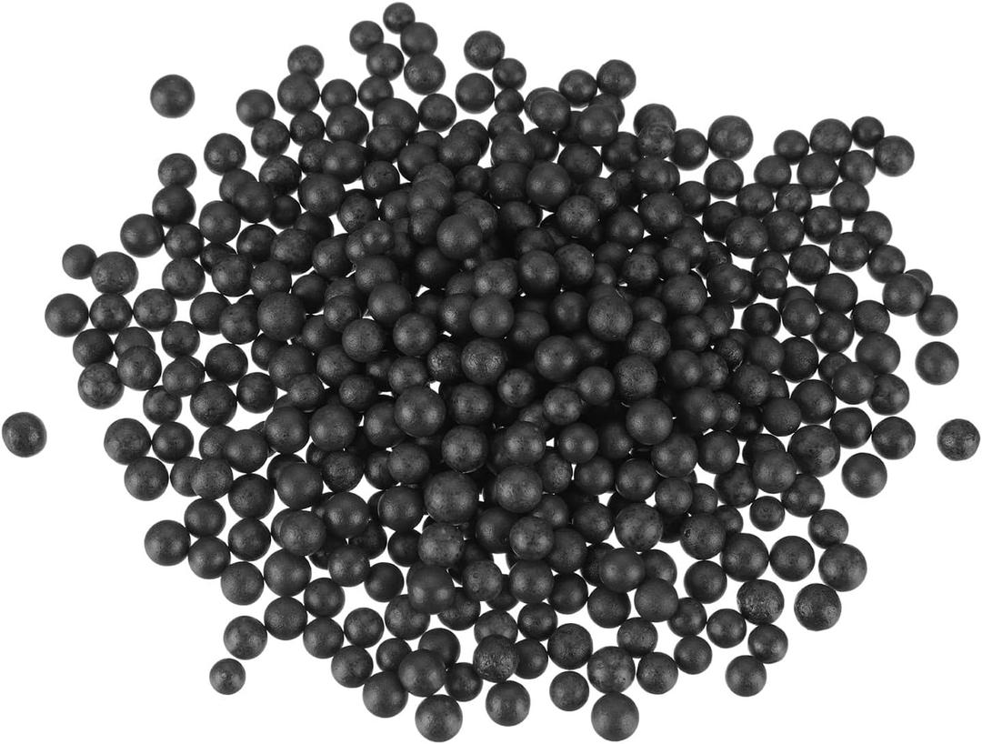 MECCANIXITY Foam Beads Foam Balls 7-9mm for Wedding and Party Decorations, Tiny Packing Balls, Arts DIY Crafts Supplies (Black,1 Pack Approx 3000pcs)