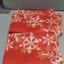 XCHI Red Snowflakes Winter Christmas Xmas Placemats Set of 6 Table Mats for Party Home Kitchen Dining Table Decorations 12x18 Inch