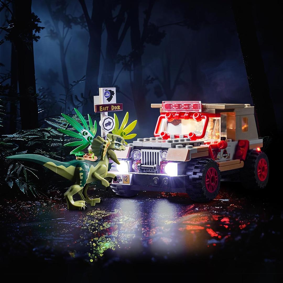 LED Lighting Compatible with Lego Dilophosaurus Ambush 76958, Light Kit Compatible with Lego 76958, Giving Light to Model, NOT Included The Model Set?Standard Version?