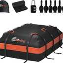 Asinking Car Roof Bag Rooftop top Cargo Carrier Bag 21 Cubic feet Waterproof for All Cars with/Without Rack, Includes Anti-Slip Mat, 10 Reinforced Straps, 6 Door Hooks, Luggage Lock
