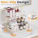 Under Sink Organizer, Heavy Duty Metal Pull Out Cabinet Organizer Slide Out Sink Shelf Organizer Height Adjustable, Multi-Purpose Storage Shelf for Kitchen Bathroom(Sand,1Pack)