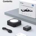 Wireless Charger Magnetic for iPhone - JoyGeek Wireless Charging Station Pad for iPhone 15 14 13 12 Pro Max Plus, for Apple Watch Ultra 9-2, AirPods (Multi-color)