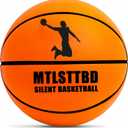 Silent Basketball-Size 7 (29.5") 2026 New Upgrade Dribble Dream Silent Basketball, Grooved Airless Foam Technology for Soundless for Quiet Dribbling and Indoor Training (orange)