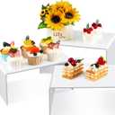 Extra Large Acrylic Display Risers Clear Acrylic Shelf Riser Display Stands Thick Rectangular for Collectibles Figures