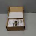 Passage Glass Door Knobs Iinterio,Octagon Crystal Door Knob for Hall and Closet, Brushed Nickel