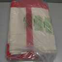 Sanwuta 30 Pcs Canvas Tote Bags Bulk with Zipper Cosmetic Pouch 18.5" Reusable Cotton Shopping Bag with Handle for DIY Craft (Red)