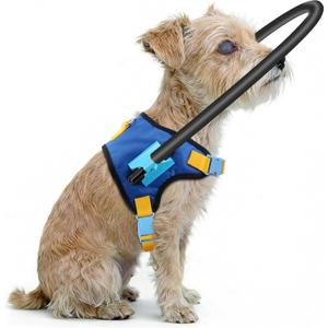 Protective Dog Halo for Blind Dogs, Adjustable Protective Ring Harness for Visually Impaired Dogs,Safe Navigation Aid for Visually Impaired Dogs (M for 22-28in)
