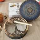 Shaman Drum 10 Inch Handmade Shamanic Drum Hand Drum With Drum Stick Tree of Life Sound Healing Tool For Spiritual Music, Reflection Meditation(Mosaic)