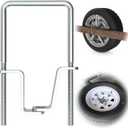 U-Bolt Style Tire Carrier, Trailer Spare Tire Mount Bracket, Trailer Tongue or Frame Mount, Fits 4 or 5 Lug Hole Rims, Holds 8-15 Inch