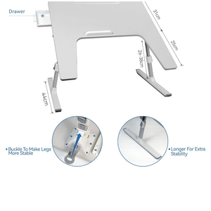 Armrest Laptop Desk for Couch and Bed,Hospital Bed Table,Lap Desk Pillow,Large Adjustable Bed Desk for Laptop with Drawer and Tablet Slot, U-Table for Reading, Gaming, Writing,Eating,Drawing