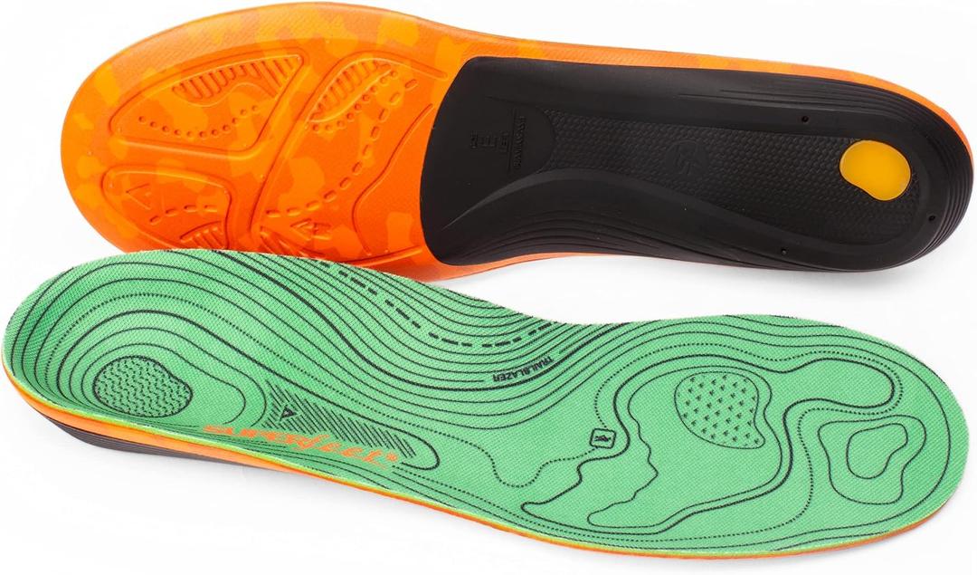 Superfeet Hike Support Insoles for Hikers with High Arch Support & Carbon Fiber Stabilizer - 9.5-11 Men, 10.5-12 Women