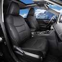HKZ Custom Fit Corolla Cross Car Seat Covers Full Sets for 2021 2022 2023 2024 2025 Toyota Corolla Cross L LE XLE (Non-Hybrid) - Faux Leather(Black)