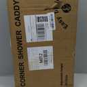 Corner Shower Caddy Tension Pole: Adjustable Rustproof 4-Tier Inside Bathroom Organizer - 47-121 inch Quick Installation Bathtub Shelves for Shampoo Storage - Rod Floor Standing Bath Rack - Black