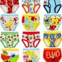 Sesame Street Boys' 12pk Briefs in Advent Box, Elmo, Big Bird & Cookie Monster Make Potty Training Fun with Stickers & Chart (2-3T, 12-pack)