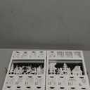 Wooden Christmas Advent Calendar Book with Timer, 6 Hours On and 18 Hours OffChristmas 24 Drawer Countdown with Reindeer Snow Forest Scene, 16.5in 2AAA Battery Powered Functional Gift Storage for Kid