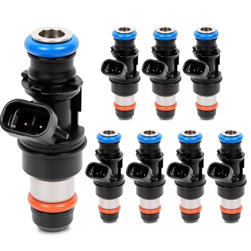 8pcs Fuel Injectors Fit 2001-2007 Chevy Express 2500 3500 Silverado 1500 GMC Sierra Savana 1500 6.0L Yukon Escalade Fuel Injector Replacement for 25317628