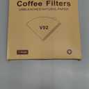 200 Count Coffee Filters V-60, Disposable Cone Coffee Filters 2-4 Cup, Unbleached Natural Paper Size 02 Paper Filters for Pour Over and Drip Coffee Maker