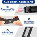 No Mess Nail Clippers with Catcher - Professional Heavy Duty Clippers for Men and Women, Ultra Sharp Fingernail & Toenail Clippers for Gifts, Travel, Clip Anywhere (Anti-Splash Design)