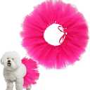Dog Tutu Tulle Tutu for Dogs Small Large Medium Puppy Dress Ballerina Costume Skirt for Holiday Puppy Cats Bunny Pet Outfit Birthday Wedding Party Photo Prop Supplies(Hot Pink)