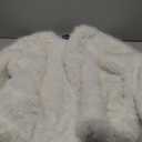 GRAN ORIENTE Faux Fur Coat For Women, Fuzzy Fluffy Winter Warm Cropped Outerwear With Pockets GK174-White-XL