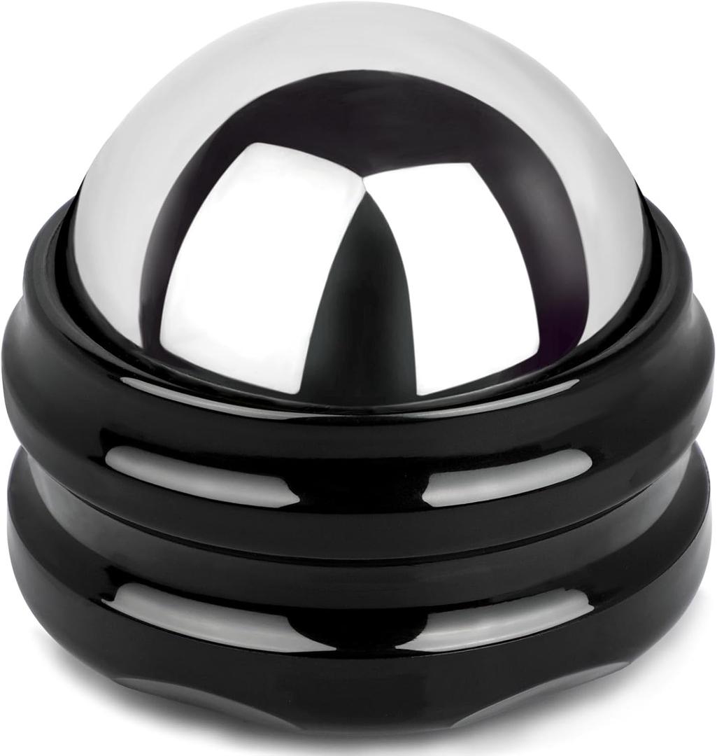 Stainless Steel Massage Roller Ball - Ice Therapy for Muscle Pain Relief, Sore Muscles, and Tension Alleviation Cold & Hot Therapy for Back, Shoulders, Legs, and Calves Myofascial Release Tool (Silver)