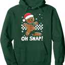 Christmas Pajamas Oh Snap Gingerbread Christmas Cookie Pullover Hoodie, Size 2 XL