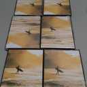 Americanflat Front Loading 5x7 Picture Frame with Shatter-Resistant Glass - Set of 6 - Metropolitan Collection - Photo Frame for Tabletop and Wall Display - Black