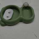 Dog Bowls, Cat Food and Water Bowl Set with Water Dispenser and Stainless Steel Bowl for Cats and Small Dogs - Green