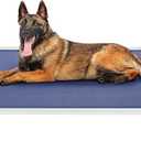 Veehoo Chew Proof Elevated Dog Bed - Cooling Raised Pet Cot - Silver Aluminum Frame and Durable Textilene Mesh Fabric, Unique Designed No-Slip Feet for Indoor or Outdoor Use, Blue, Large, CWC2003