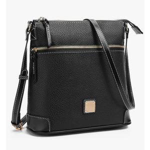 GAEKEAO Crossbody Bags for Women Multi Zipper Pockets Shoulder Handbags Lightweight Medium Travel Purse, Black