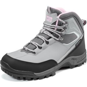 R CORD Womens Hiking Boots Waterproof Mid-Cut Hiking Boots Women Non-Slip Womens Hiking Shoes Outdoor Hiking Shoes for Women Trekking Camping Trail. 6.5 Size